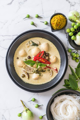 green curry with fish ball