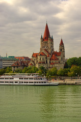Fototapeta premium Church Heiliger Franz of Assisi, Vienna, Austria