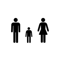 Family Icon. man, woman and child