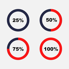 Business infographics. Timeline with 4 circles, steps. Vector infographic element.