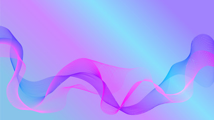 Beautiful background with blue pink wave 1