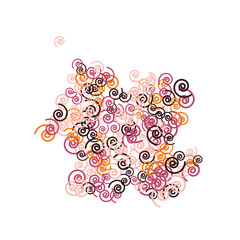 Vector Confetti Background Pattern. Element of design. Color spirals on a black background