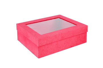 red paper box isolated