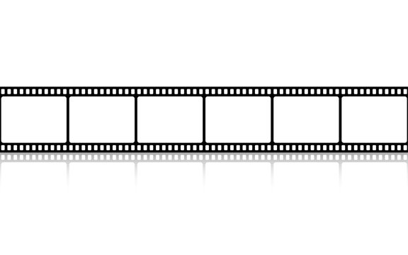 Klisza filmowa na białym tle ilustracja wektorowa