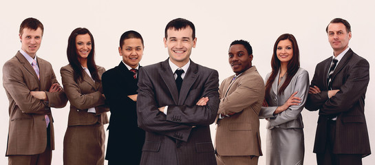 portrait of multiethnic business team