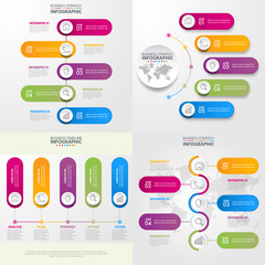 Business infographics design elements template vector graphic illustration