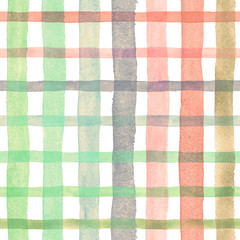 Watercolor rainbow stripes vector pattern
