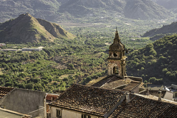 Fototapeta na wymiar Castigilione di Sicilia, a small town situated close to Mount Etna, in the Sician Region of Catania