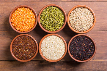 Cereals and beans in bowl