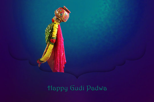 Free Vector  Happy gudi padwa religious hindu new year festival background  vector