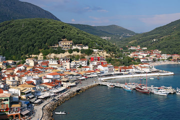 Fototapeta na wymiar Parga Greece tourist destination summer season landscape
