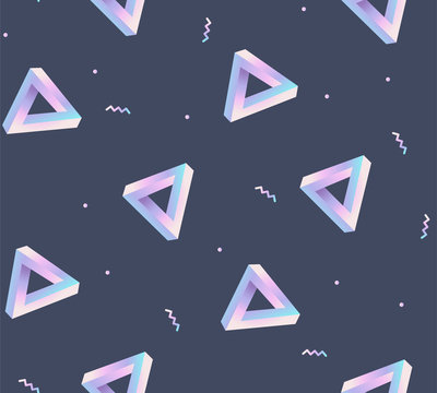 Seamles geometric pattern with Penrose triangles