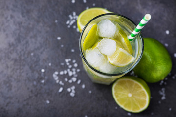 fresh summer alcohol caipirinha