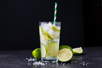 fresh summer alcohol caipirinha