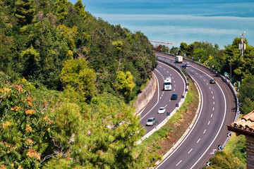 Motorway along the Adriatic coast