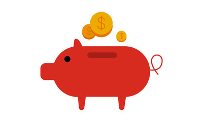 Piggy bank icon. Savings icon.