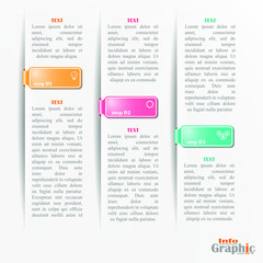 Obraz premium Three vertical columns in the vector