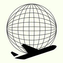travel, cargo, airplane and business icon
