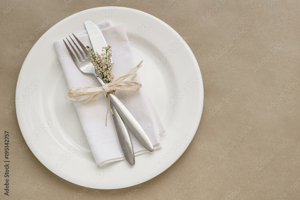 Wall mural spring table setting