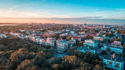 Naklejka premium Charleston z lotu ptaka