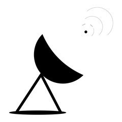 satellite plate, antenna, satellite and astronomy icon