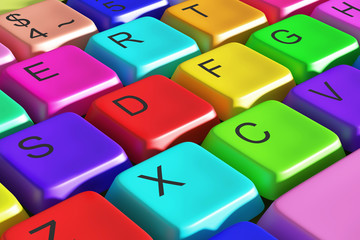 3d colorful keyboard