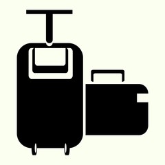 travelling, decorative, baggage and case icon