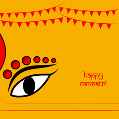 Illustration of Indian Goddess Durga for the occasion of Hindu festival Navratri