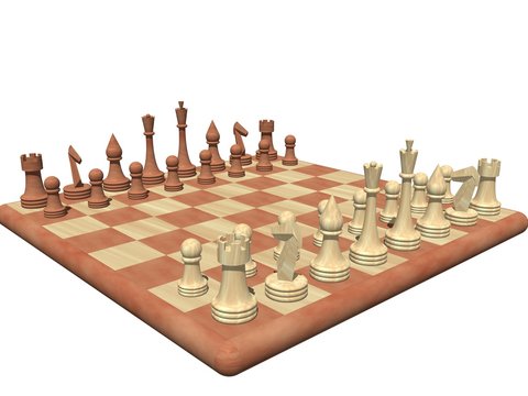 Chess business idea for competition - 3d rendering