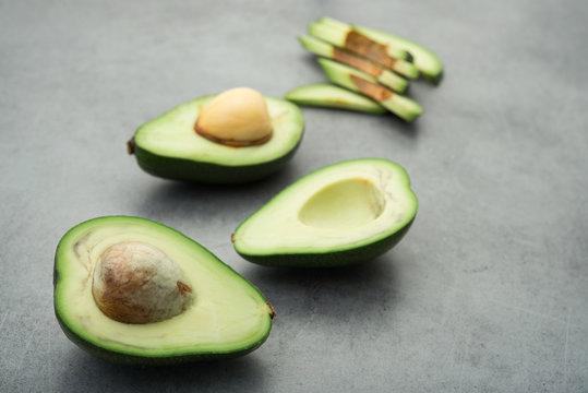 Raw green avocado