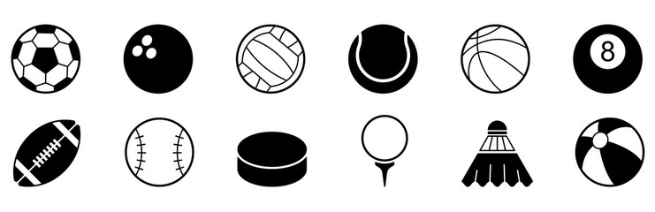 Bälle Icon - Schwarz 