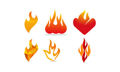 Fire Vector Template Set