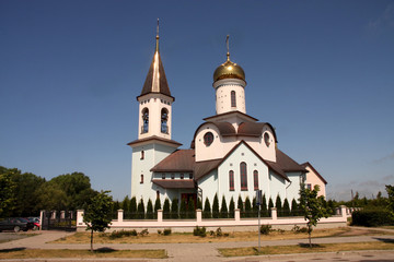 Fototapeta na wymiar Beautiful Orthodox Church, Lithuania