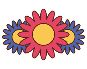 three flowers decoration nature romantic