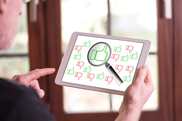 Like concept on a tablet
