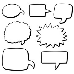 vector set of speech bubbles