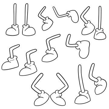 vector set of cartoon legs