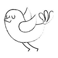 cute cartoon bird animal beauty