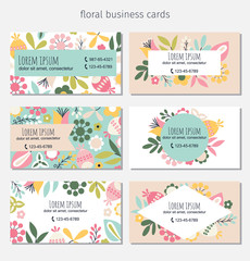 Six floral cards