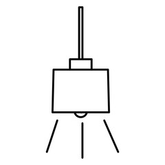 elegant office lamp hanging vector illustration design