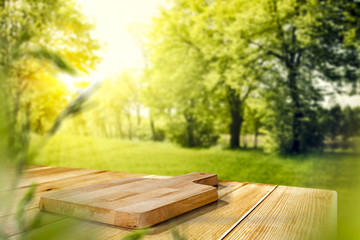 Fototapeta premium garden desk space 