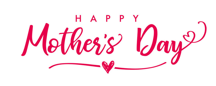 Happy Mother`s Day elegant lettering banner. Calligraphy vector text background for Mother's Day. Best mom ever greeting card