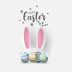 Happy Easter background. Vector illustration.