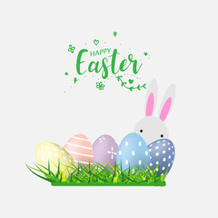 Happy Easter background. Vector illustration.
