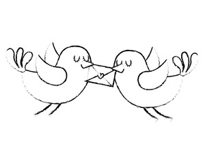 beautiful flying birds with message in beak lovely