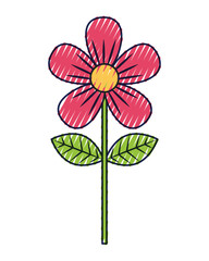 pink flower leave decoration natural icon