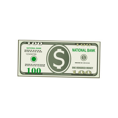 American dollar or dollar bill currency flat icon for apps and websites