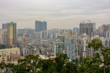 Fototapeta premium Aerial view of downtown Macau, China