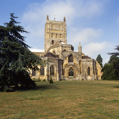 Historic Tewkesbury Abbey, Gloucestershire, Severn Vale, UK