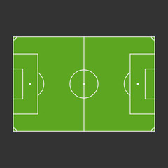 Soccer field standard lines. football field vector illustration